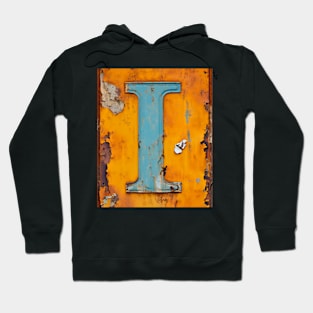 Rusty Letter "I" Monogram I initial Hoodie